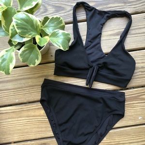 L*Space Tara ribbed top and Frenchie hi rise EUC